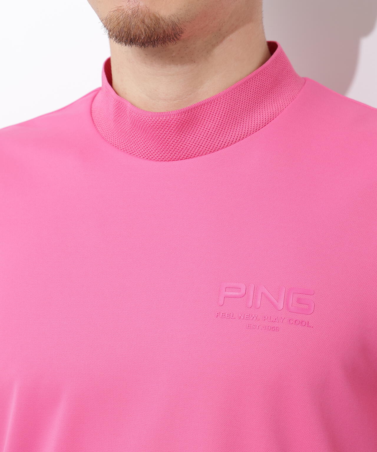 PING APPAREL】サンベール×クールフローカノコ半袖ハイネックシャツ