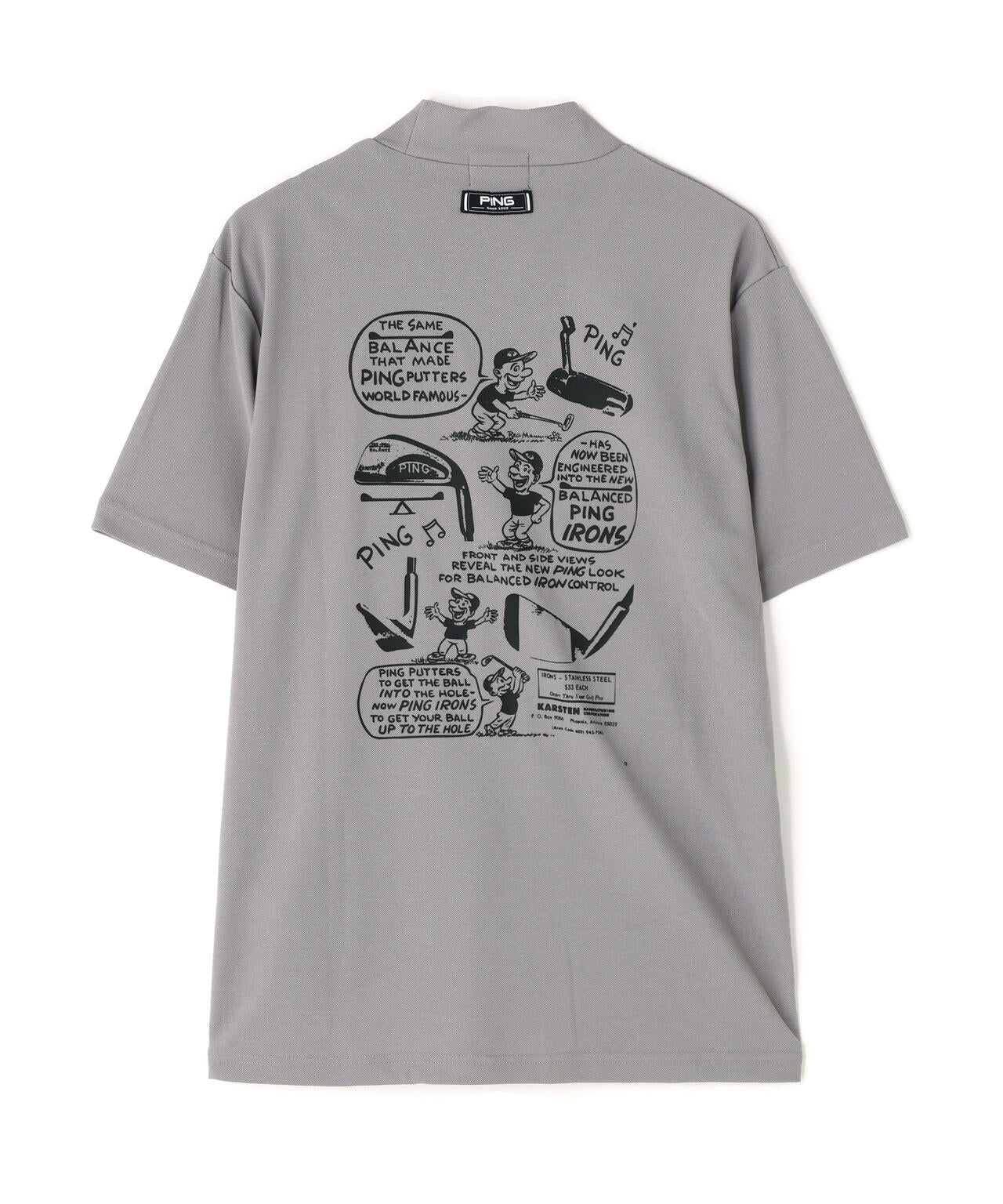 PING APPAREL】PEカノコ半袖ハイネックシャツ ＜NATIVE＞ (MENS