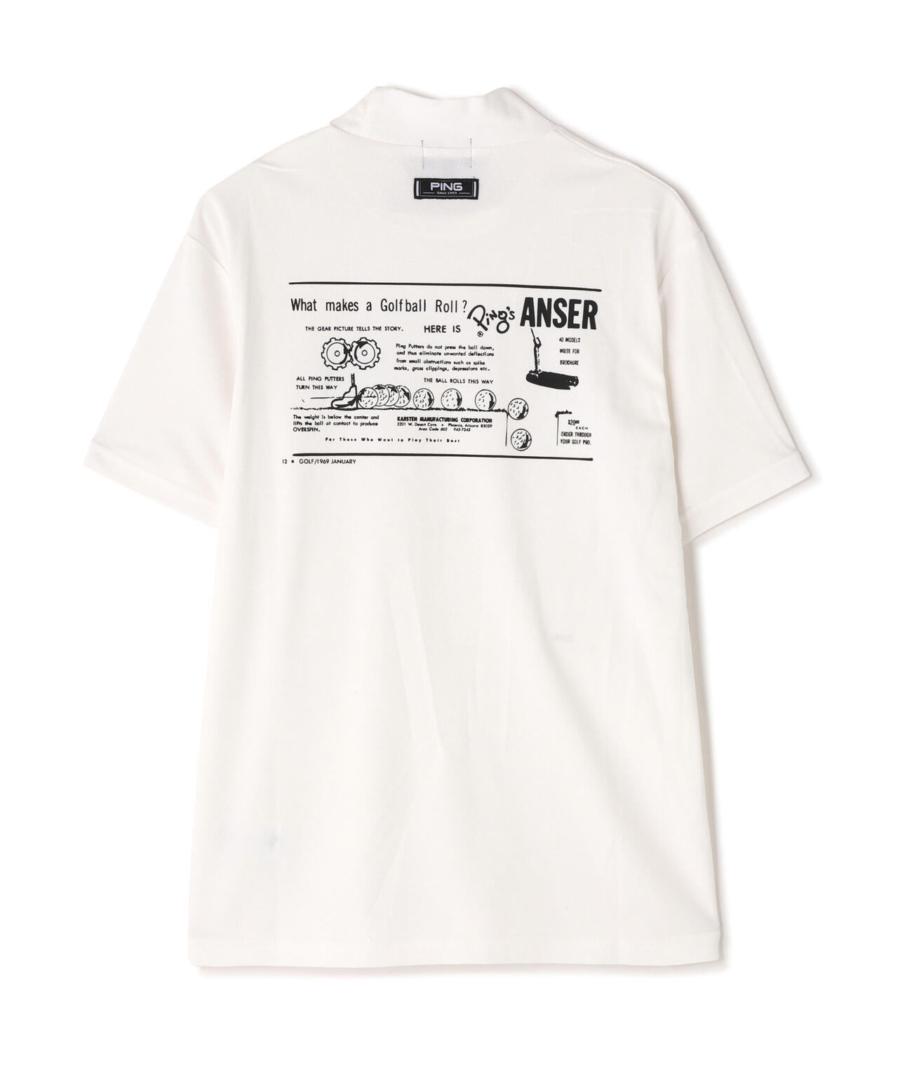 【PING APPAREL】【10カラーシリーズ】PEカノコ半袖ハイネックシャツ ＜NATIVE＞ (MENS)