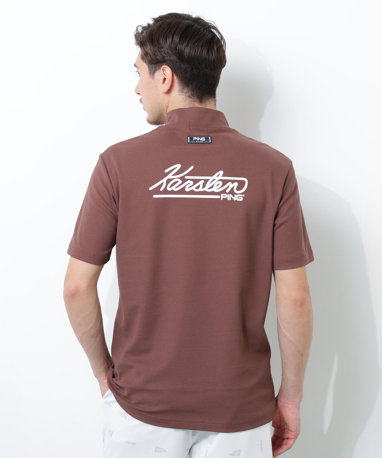 PING APPAREL】【10カラーシリーズ】PEカノコ半袖ハイネックシャツ