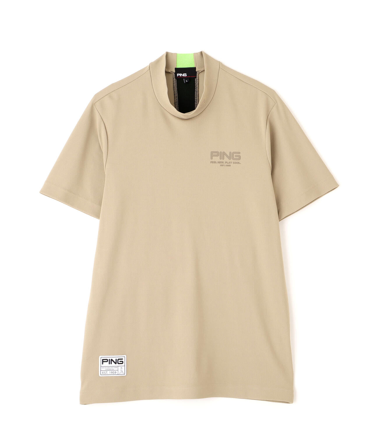 【PING APPAREL】スーパーシェルター06半袖ハイネックシャツ ＜GOLD＞ (MENS)
