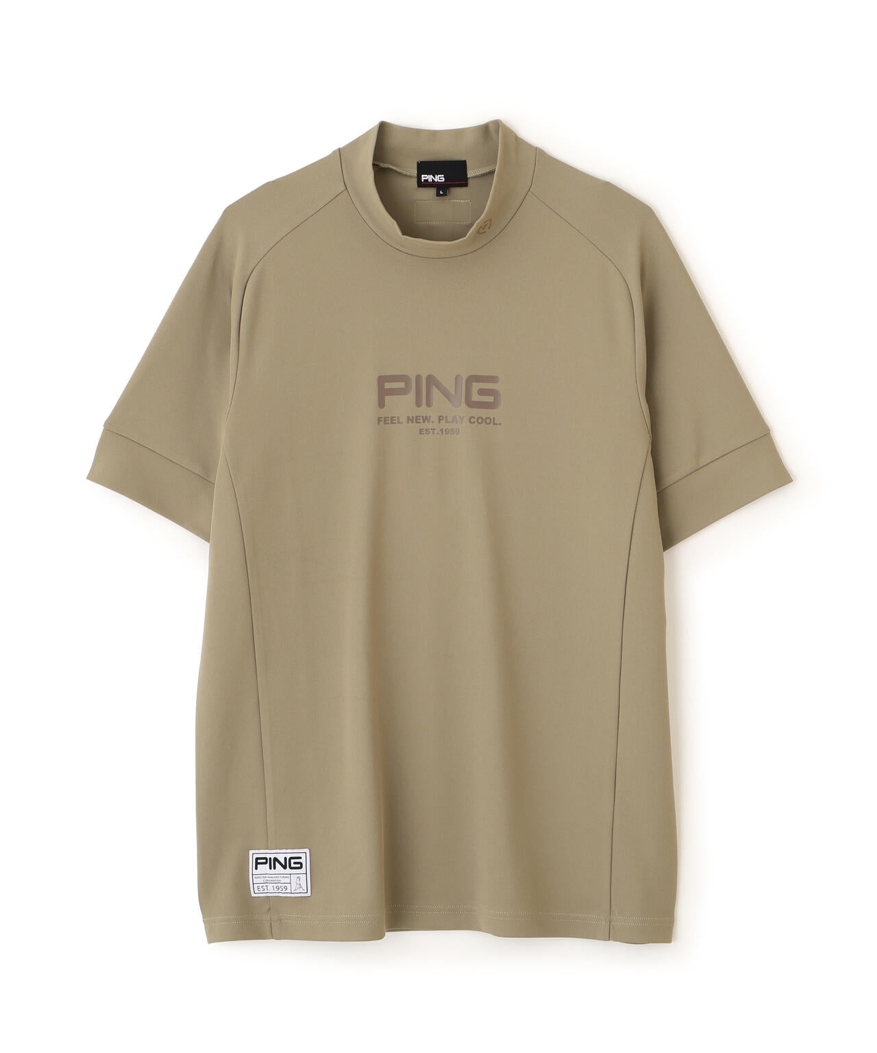 【PING APPAREL】テラカノコ半袖ハイネックシャツ ＜GOLD＞ (MENS)