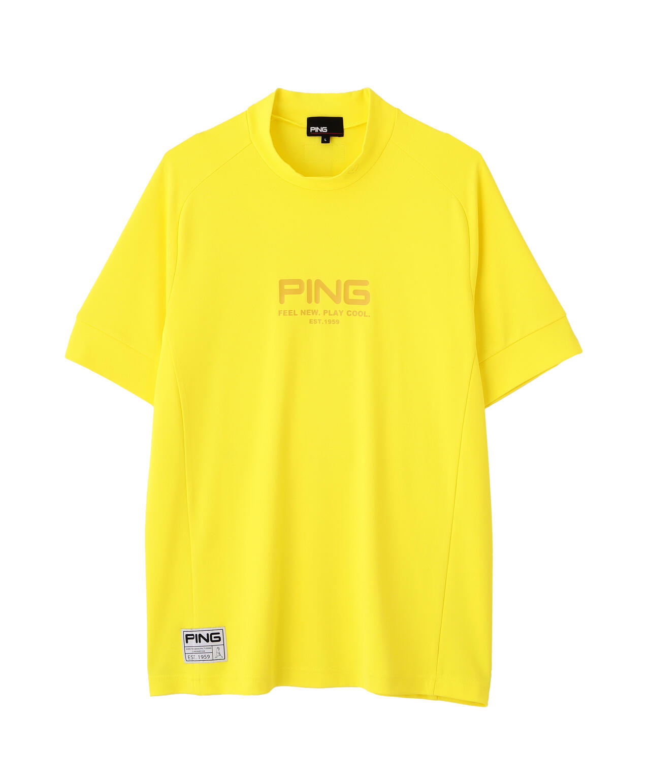 【PING APPAREL】テラカノコ半袖ハイネックシャツ ＜GOLD＞ (MENS)