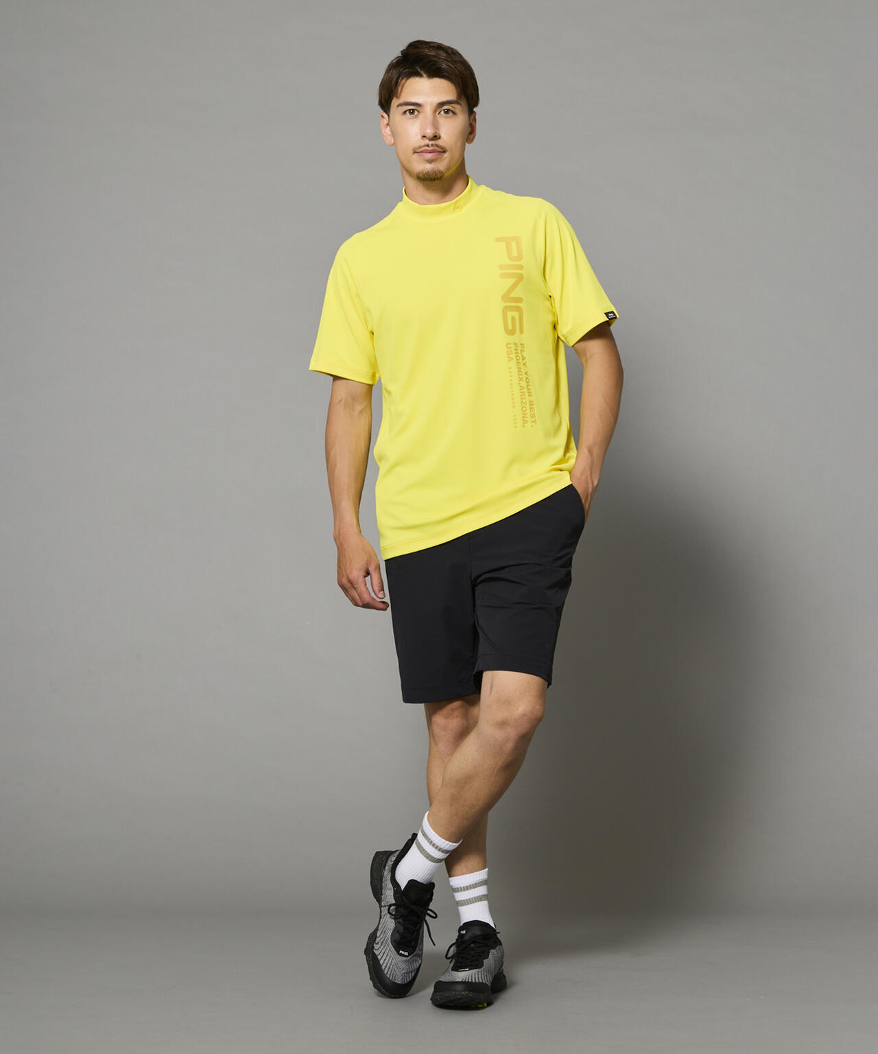【PING APPAREL】テラカノコ半袖ハイネックシャツ ＜PERFORMANCE＞ (MENS)