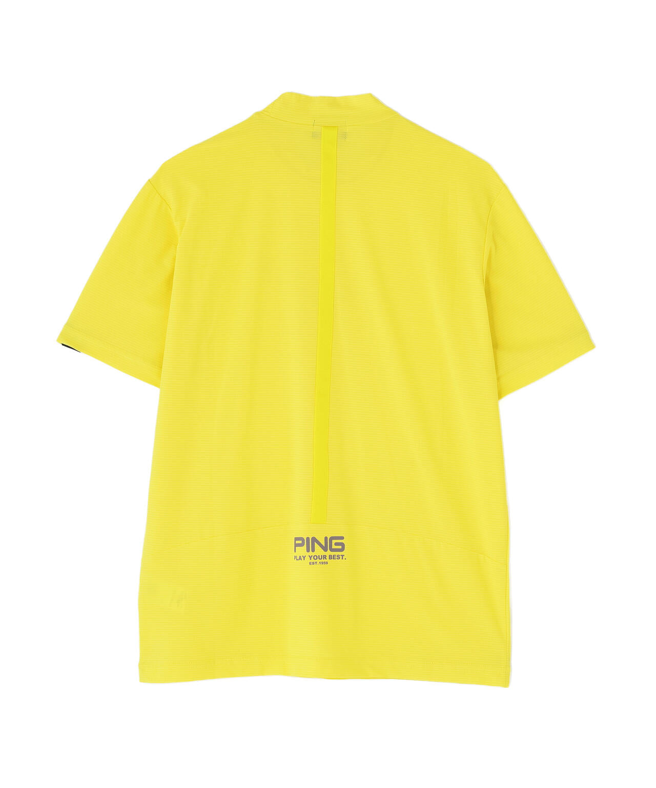 PING APPAREL】シングルメッシュ レイブロック半袖ハイネックシャツ