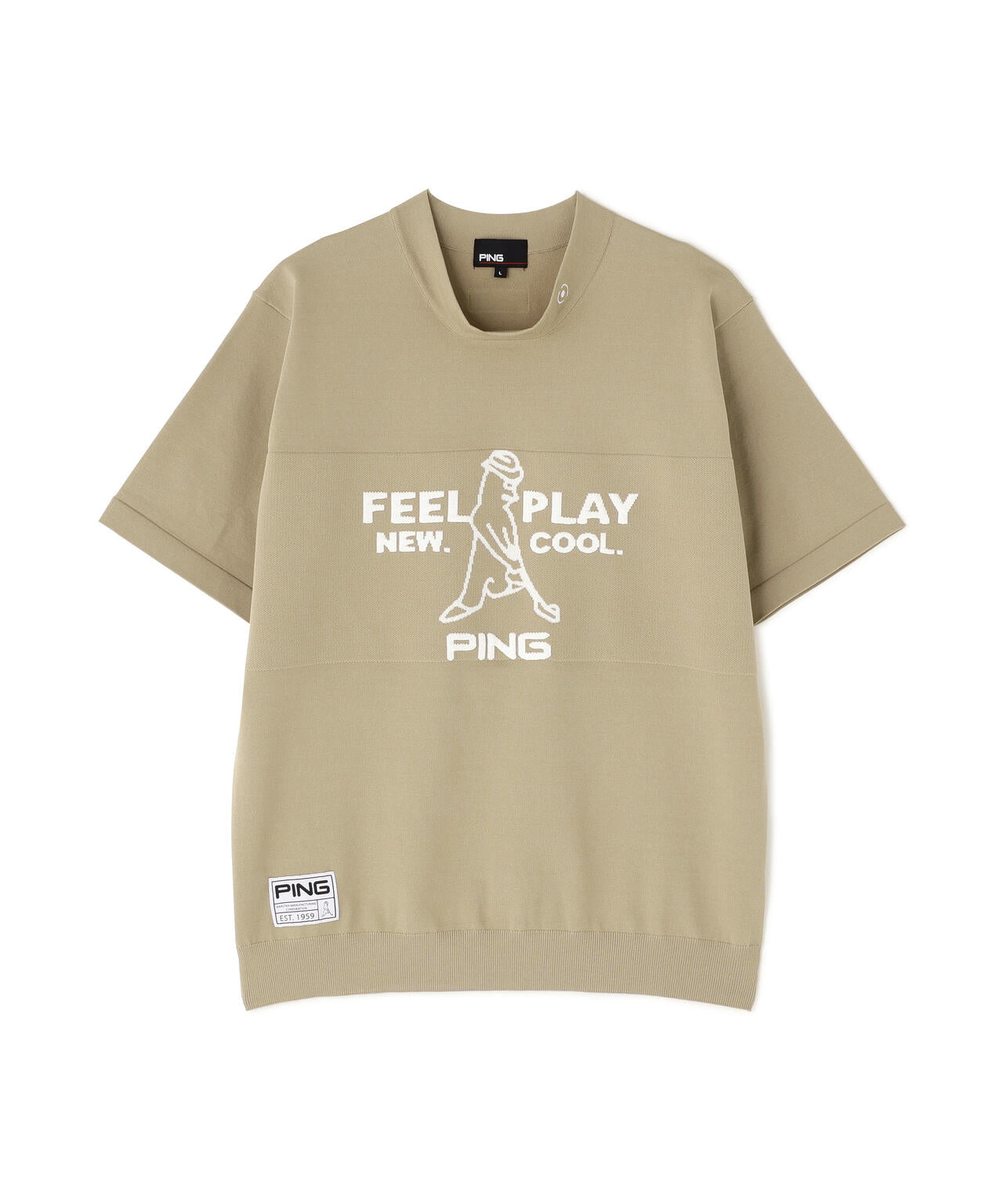 PING APPAREL】Mr.PING 半袖ハイネックニットプルオーバー ＜GOLD