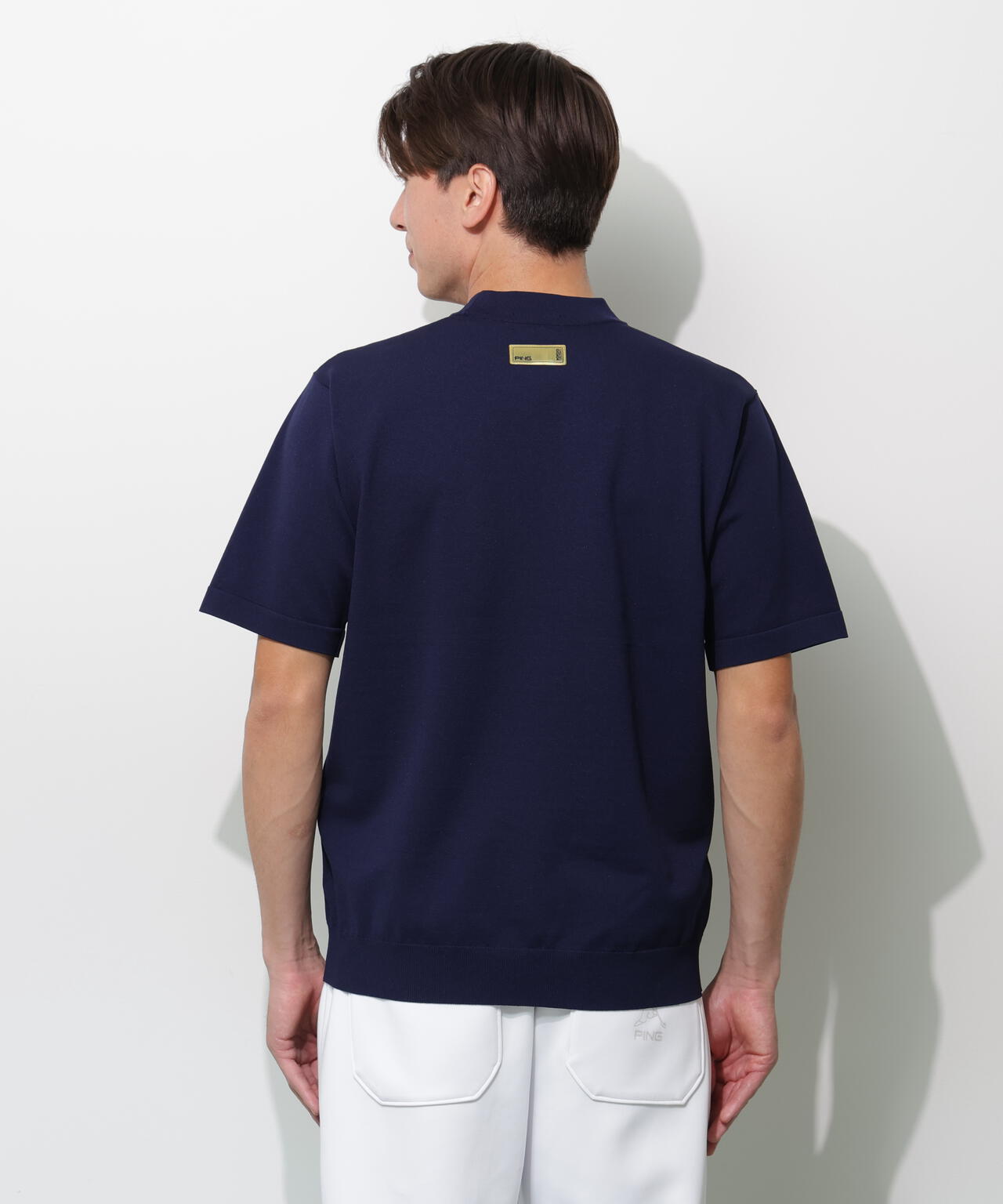 PING APPAREL】Mr.PING 半袖ハイネックニットプルオーバー ＜GOLD