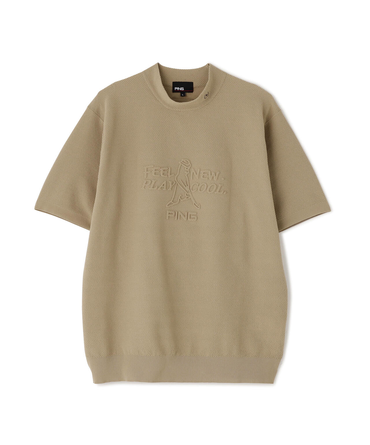 【PING APPAREL】Mr.PINGエンボス半袖ハイネックニット ＜NATIVE＞ (MENNS)