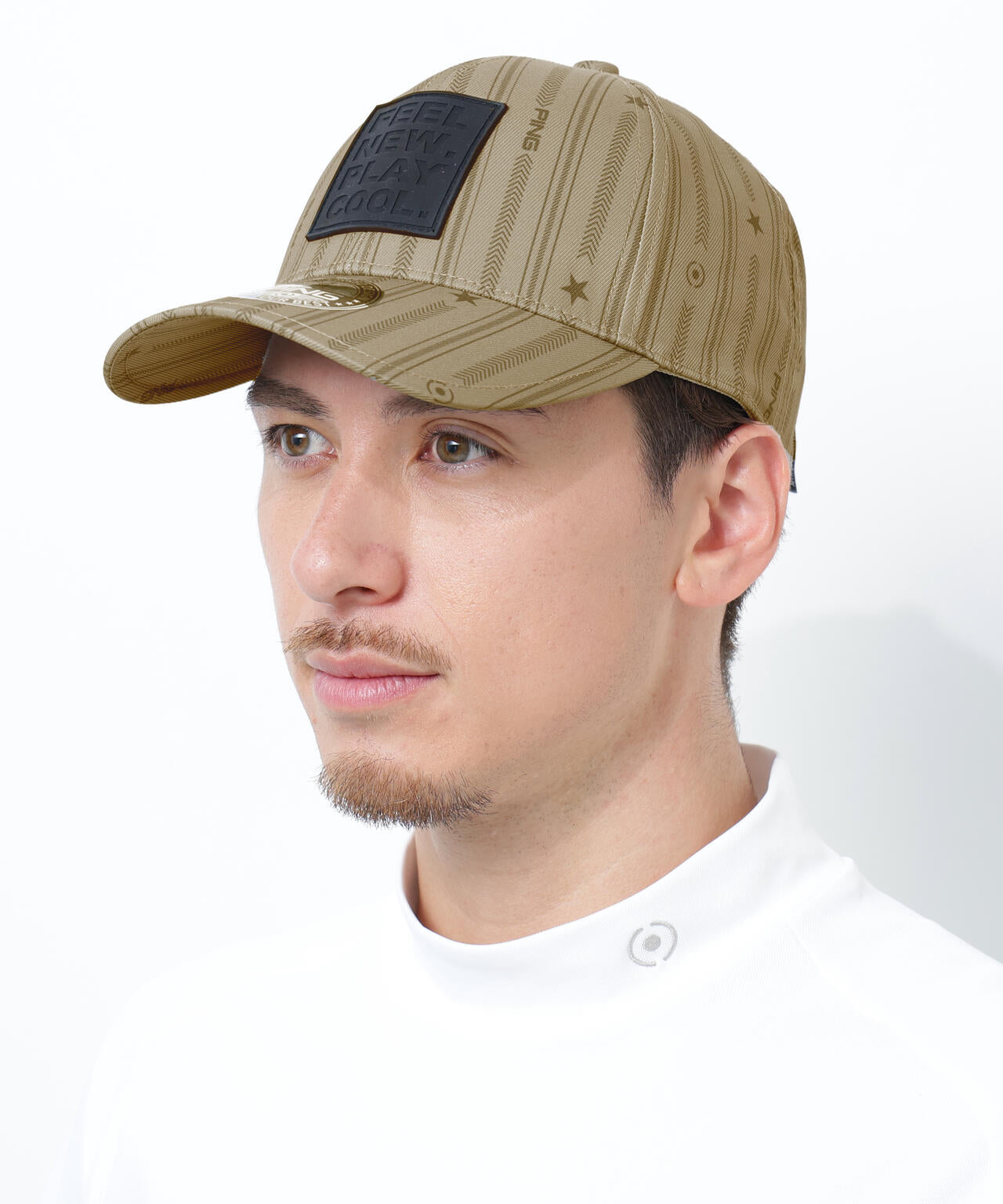 【PING APPAREL】ストライプ総柄プリントキャップ ＜NATIVE＞(UNISEX)