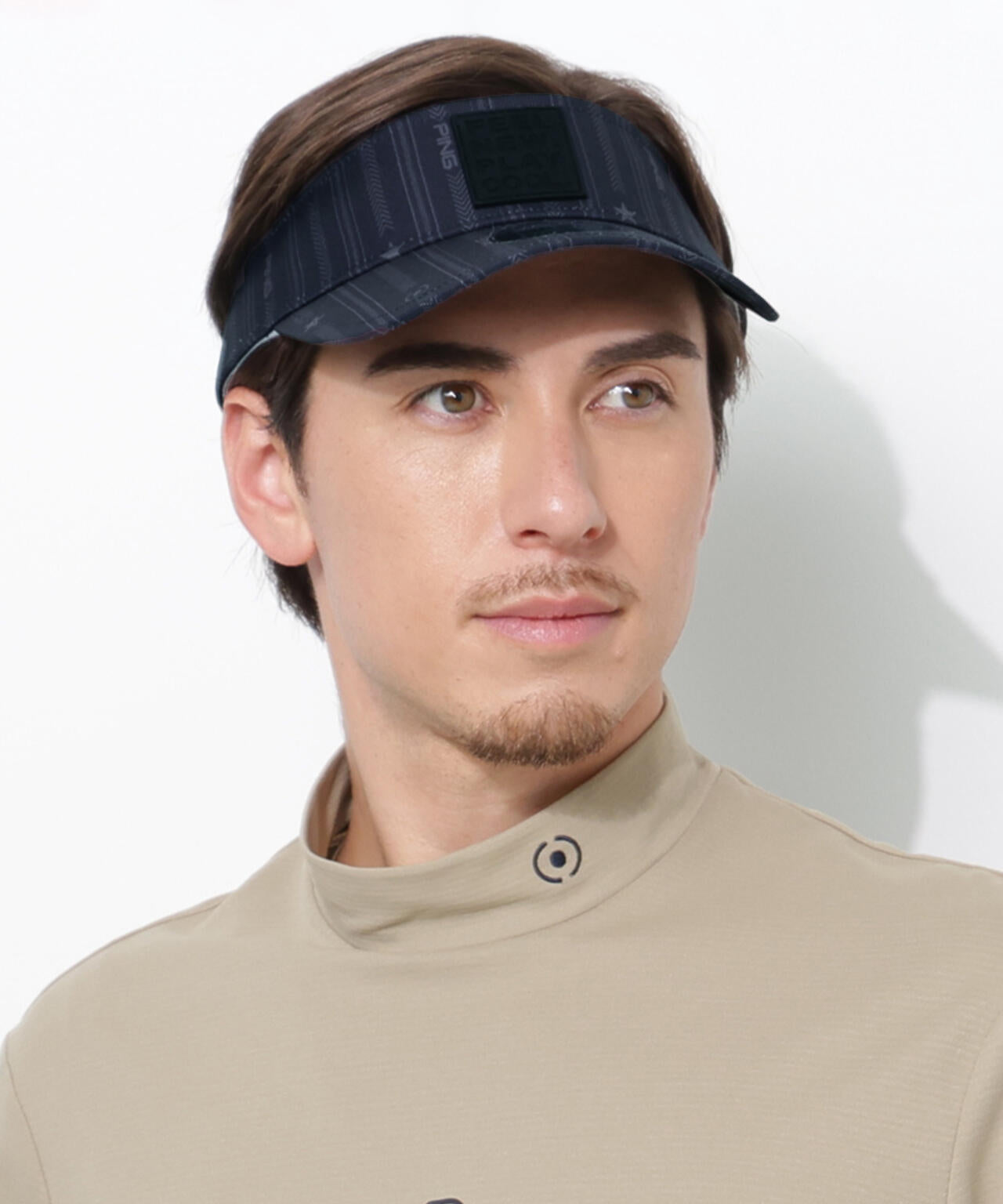 【PING APPAREL】ストライプ総柄プリントバイザー ＜NATIVE＞(UNISEX)