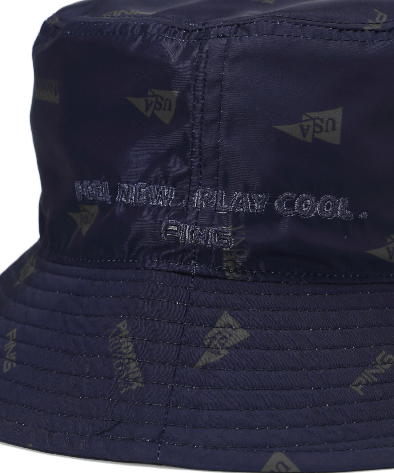 PING APPAREL】USA FLAG総柄プリントリバーシブルハット ＜NATIVE