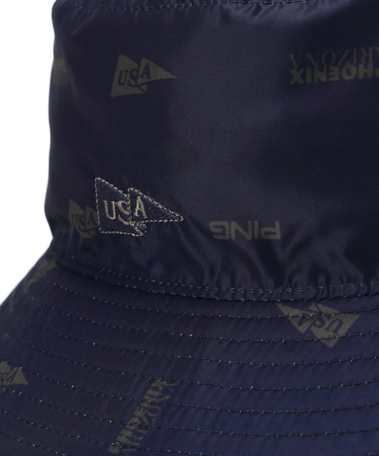 PING APPAREL】USA FLAG総柄プリントリバーシブルハット ＜NATIVE