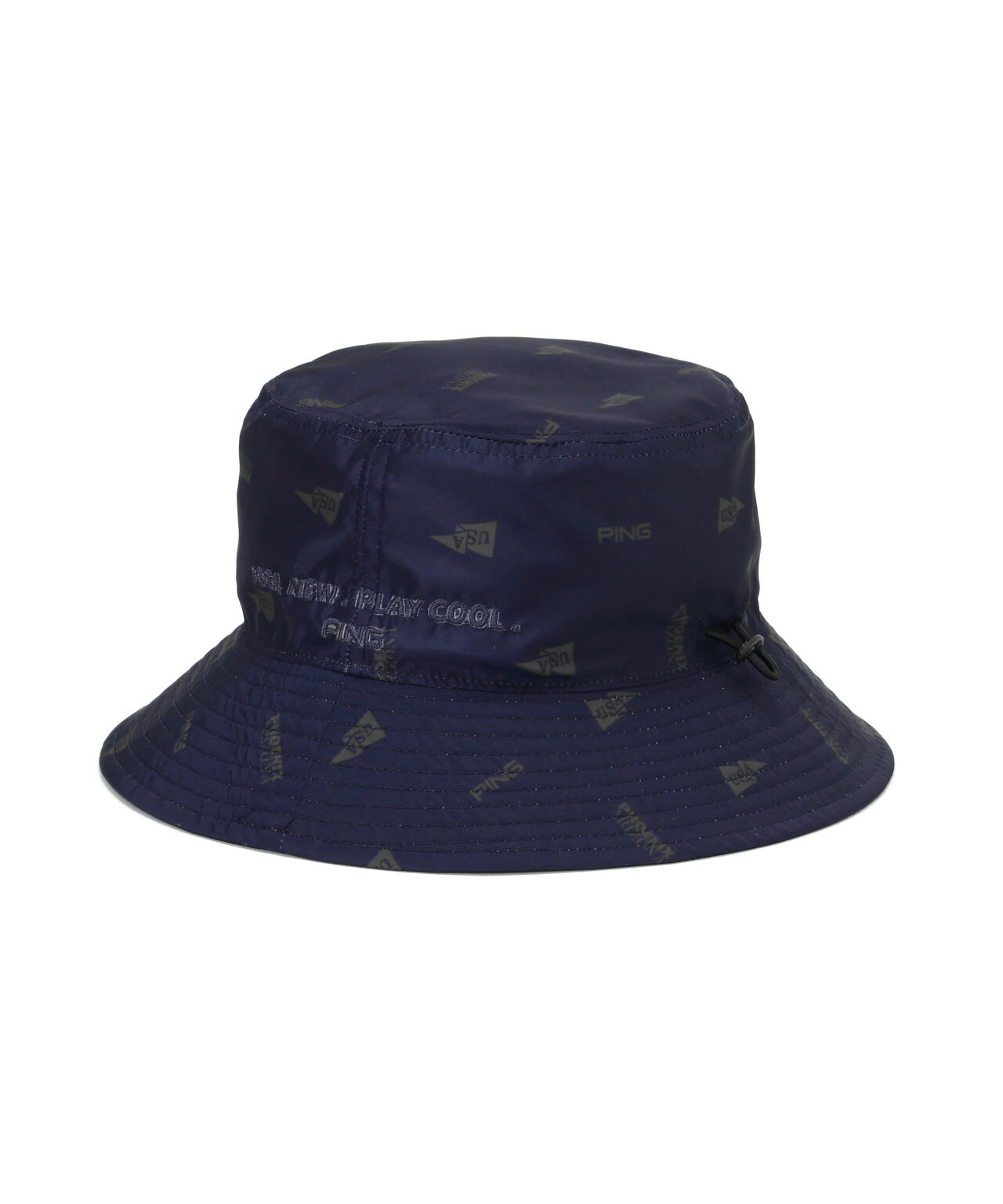 PING APPAREL】USA FLAG総柄プリントリバーシブルハット ＜NATIVE