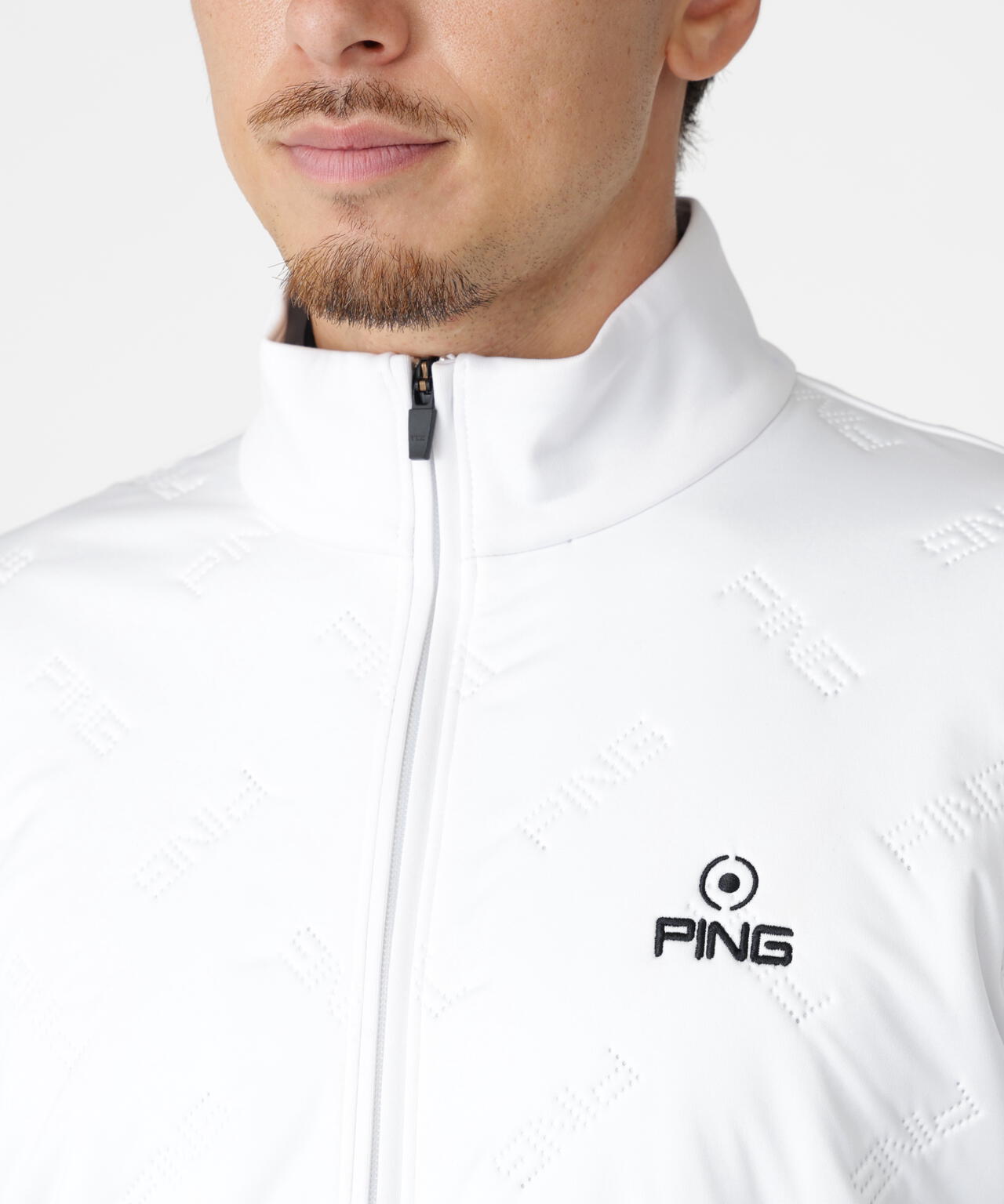 PING ピン　ゴルフウエア　フルジップ　ブルゾン　ジャケット　ホワイト　L PING APPAREL] [保温・軽量] ピンソニックフルジップブルゾン (MENS