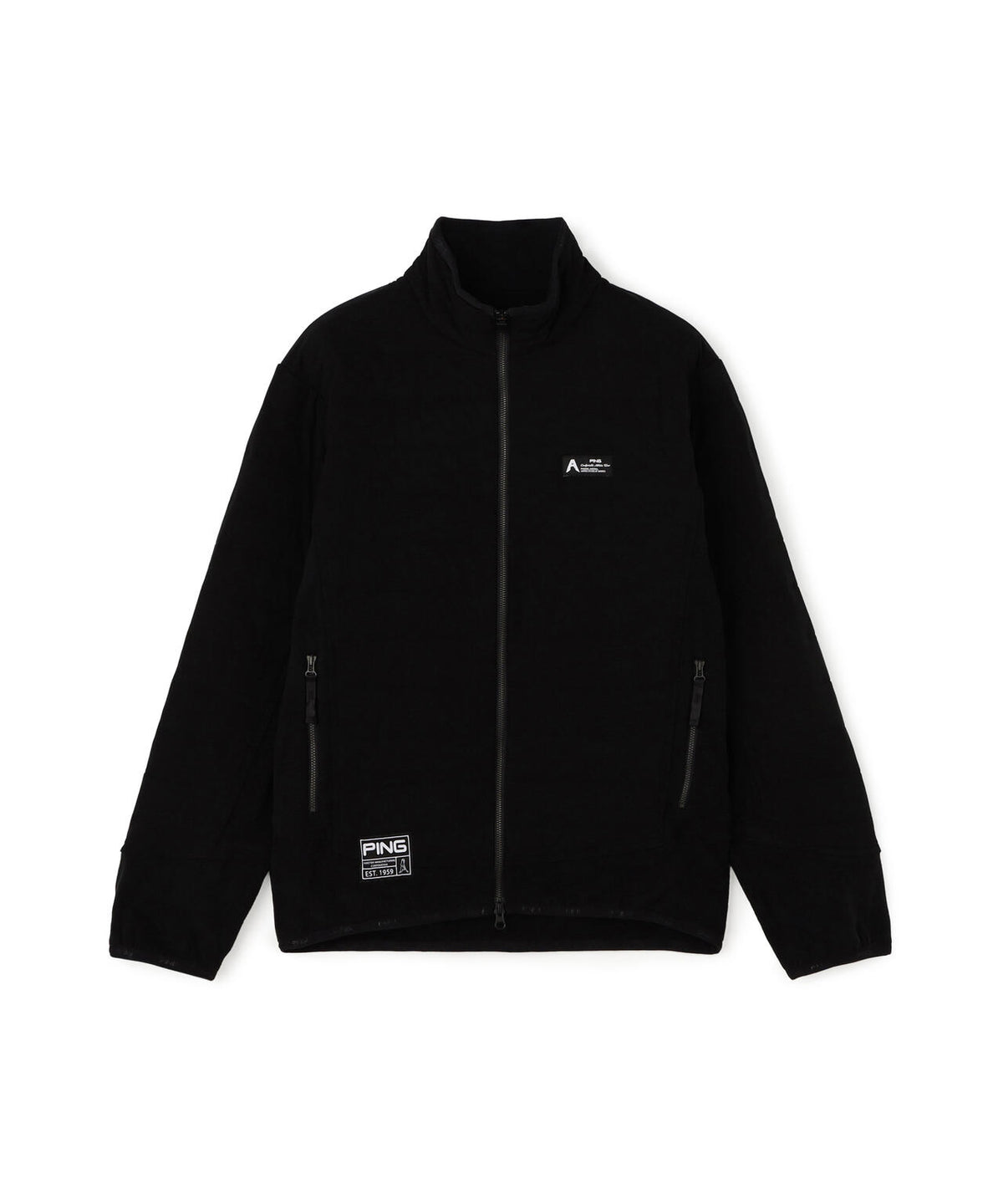 [PING APPAREL] 異素材MIXスタンドフルジップブルゾン ＜GOLD＞ (MENS)