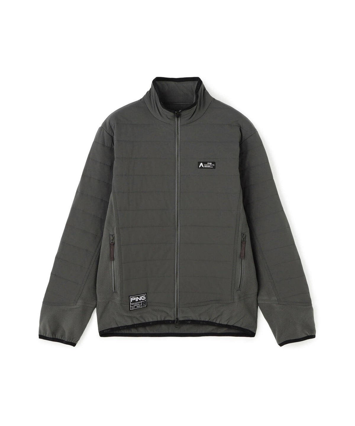 [PING APPAREL] 異素材MIXスタンドフルジップブルゾン ＜GOLD＞ (MENS)