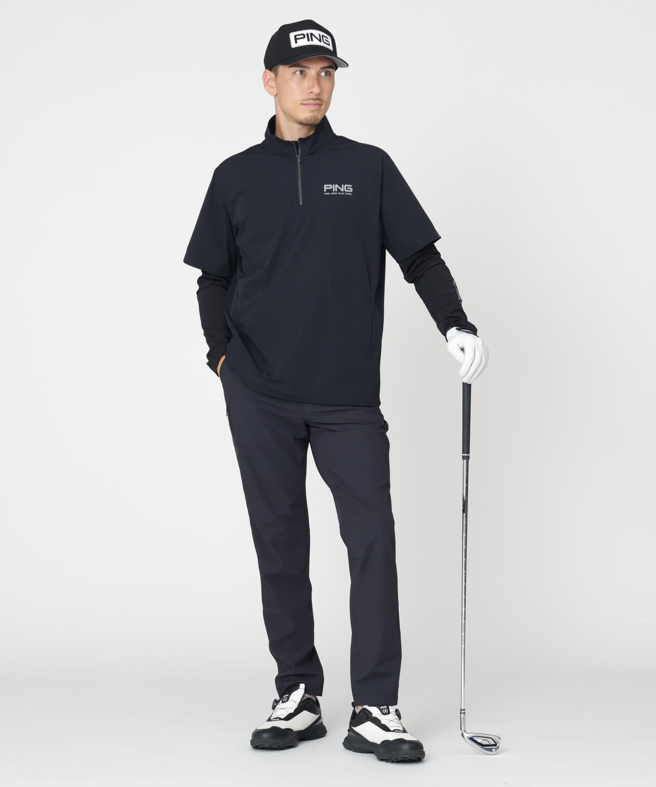 PING APPAREL］［接触冷感・UVカット・撥水］レイヤードツインセット