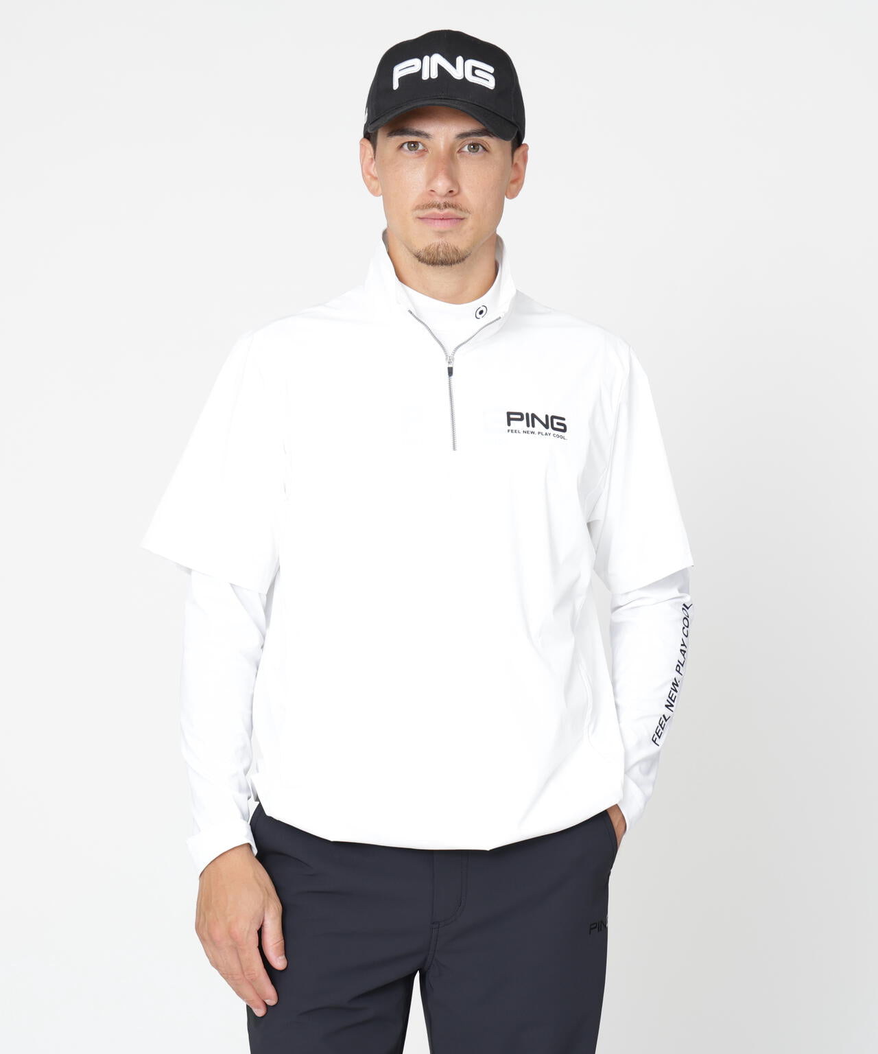 PING APPAREL］［接触冷感・UVカット・撥水］レイヤードツインセット