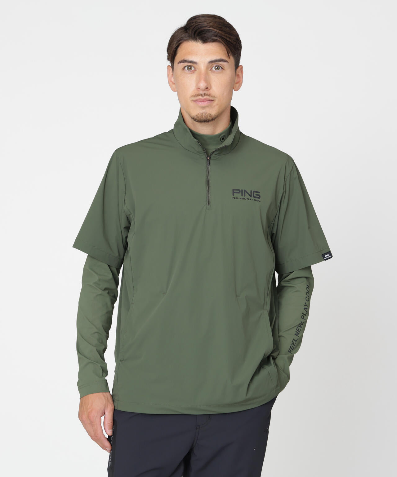 PING APPAREL］［接触冷感・UVカット・撥水］レイヤードツインセット