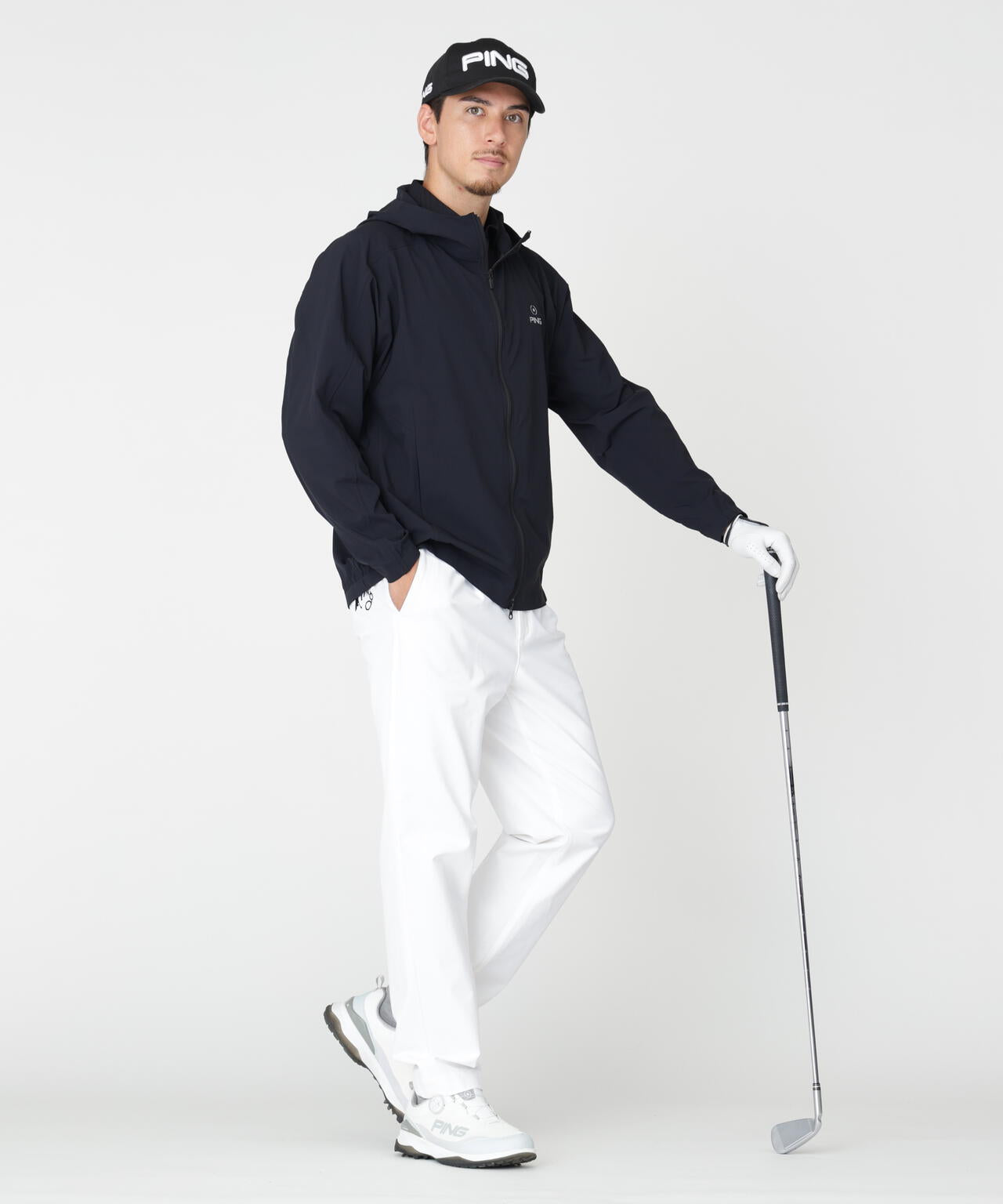 PING APPAREL】全方向ストレッチフルジップフーディブルゾン (MENS