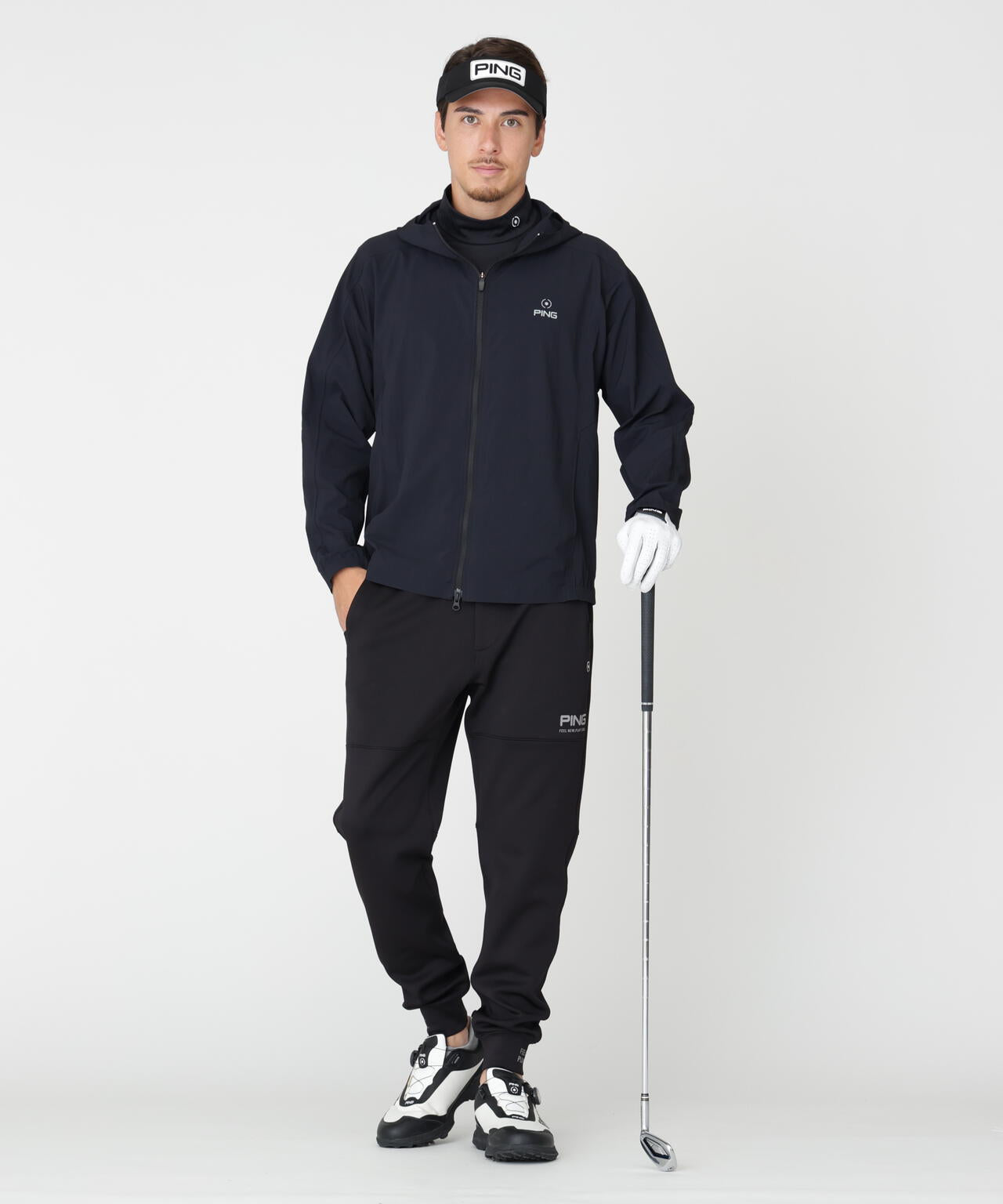 PING APPAREL】全方向ストレッチフルジップフーディブルゾン (MENS