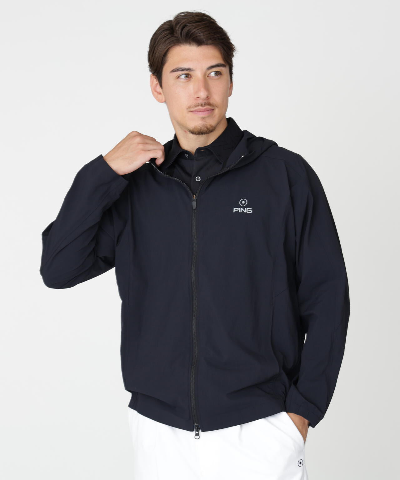 PING APPAREL】全方向ストレッチフルジップフーディブルゾン (MENS