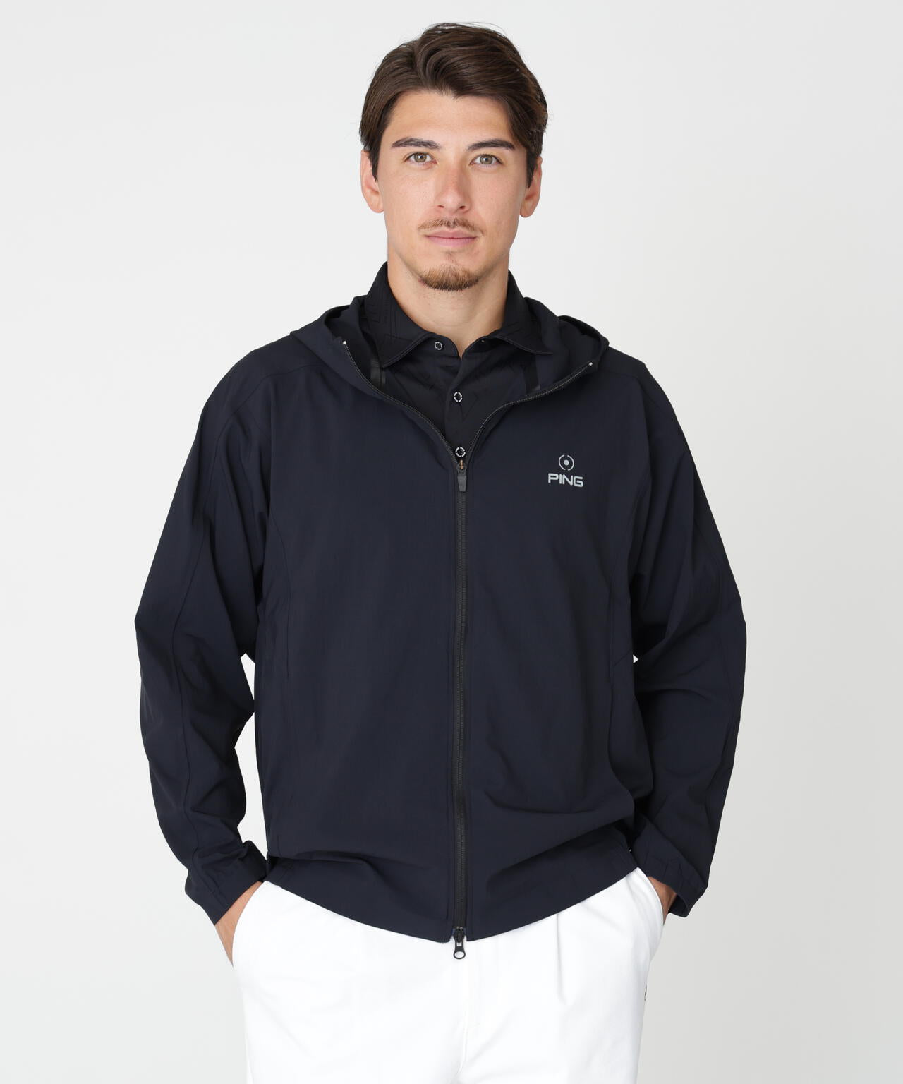 PING APPAREL】全方向ストレッチフルジップフーディブルゾン (MENS