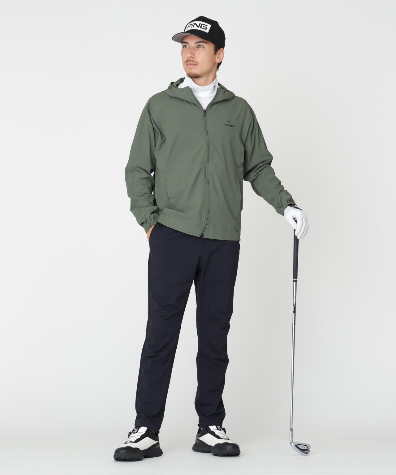 PING APPAREL】全方向ストレッチフルジップフーディブルゾン (MENS
