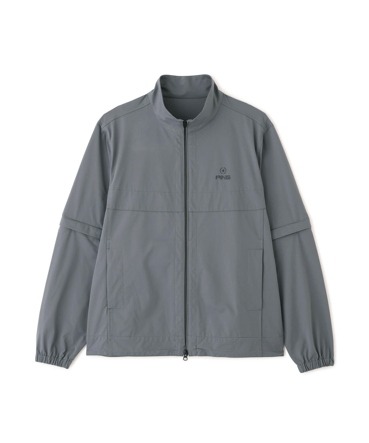 PING APPAREL】ストレッチハイゲージ天竺2WAYスタンドフルジップ