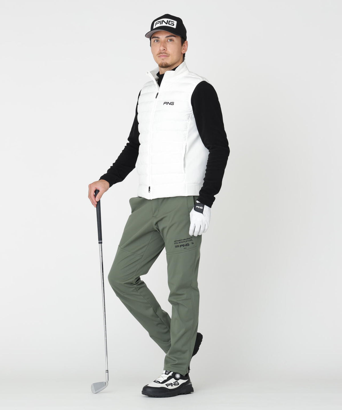 [PING APPAREL] [ストレッチ・防風] ボンディングテーパードパンツ (MENS)