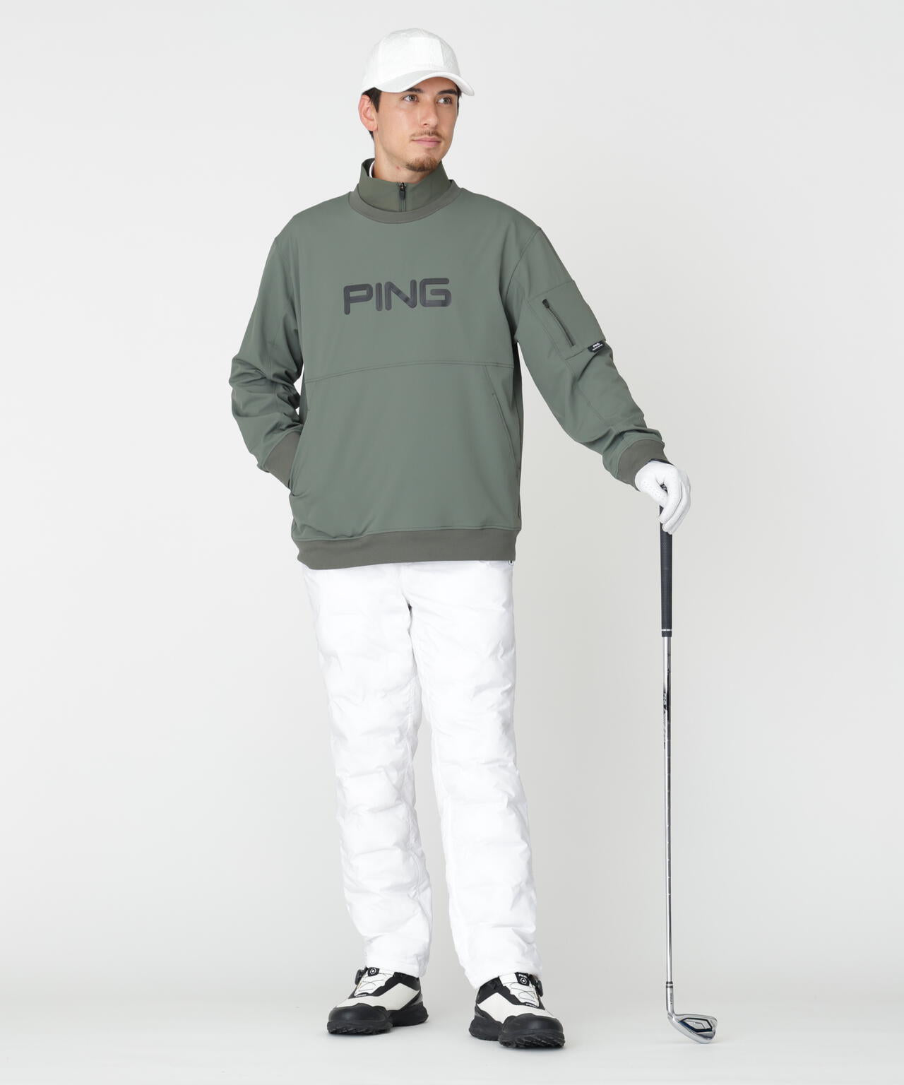 PING APPAREL] [撥水・保温] サーモライトエコメイド二重織中綿パンツ