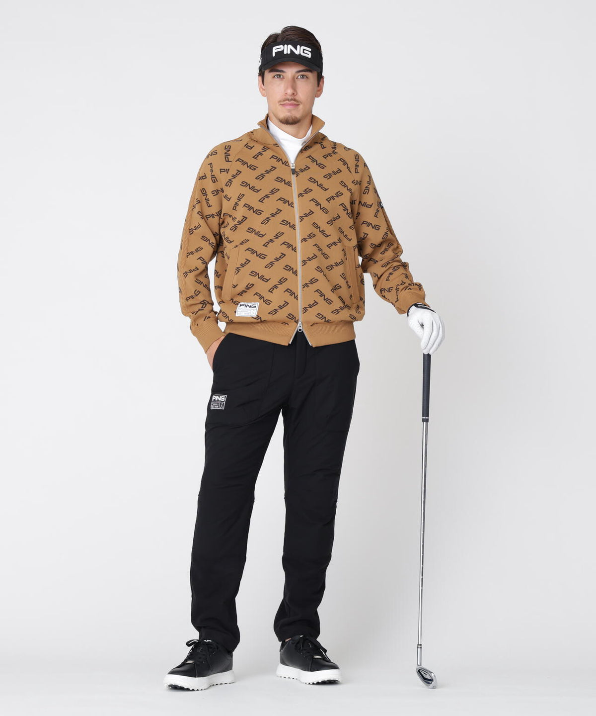 [PING APPAREL] 異素材MIXテーパードパンツ ＜GOLD＞ (MENS)
