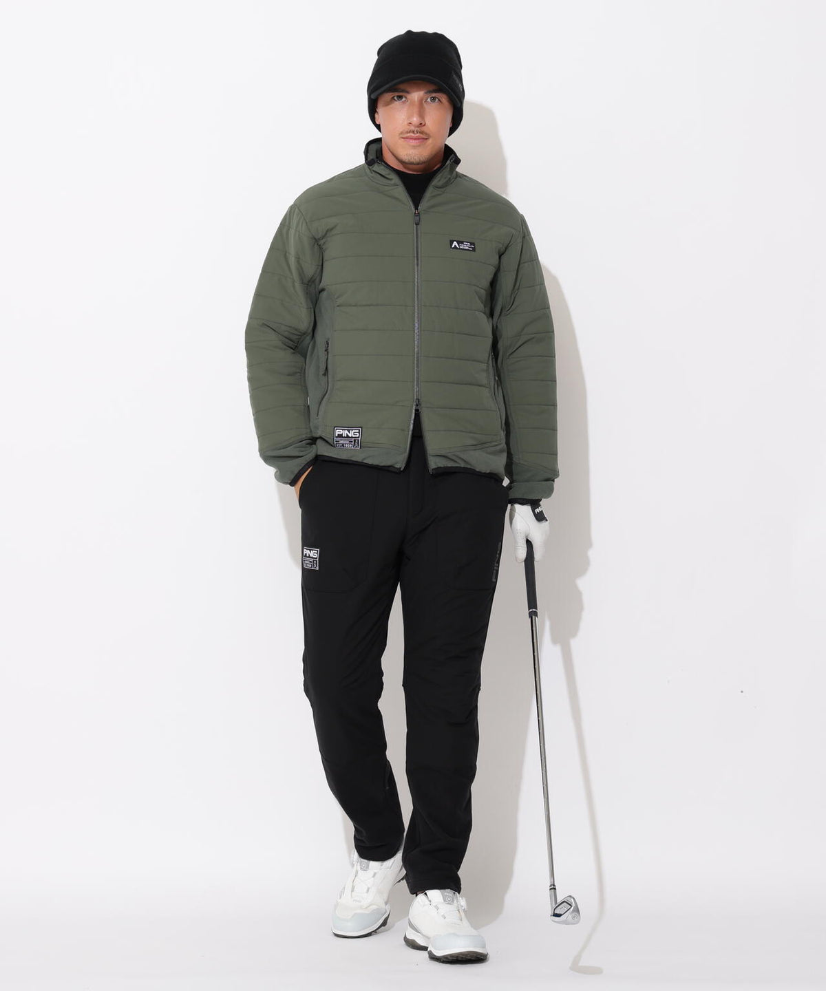 [PING APPAREL] 異素材MIXテーパードパンツ ＜GOLD＞ (MENS)