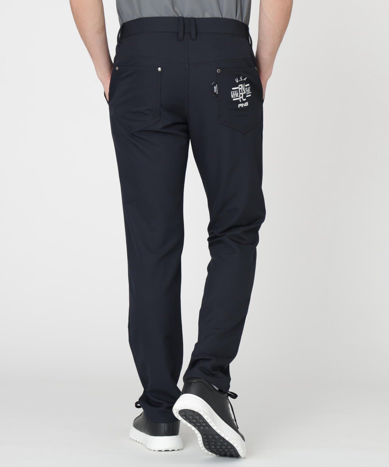 PING APPAREL】全方向ストレッチ裏グリッドナイロン5ポケットパンツ