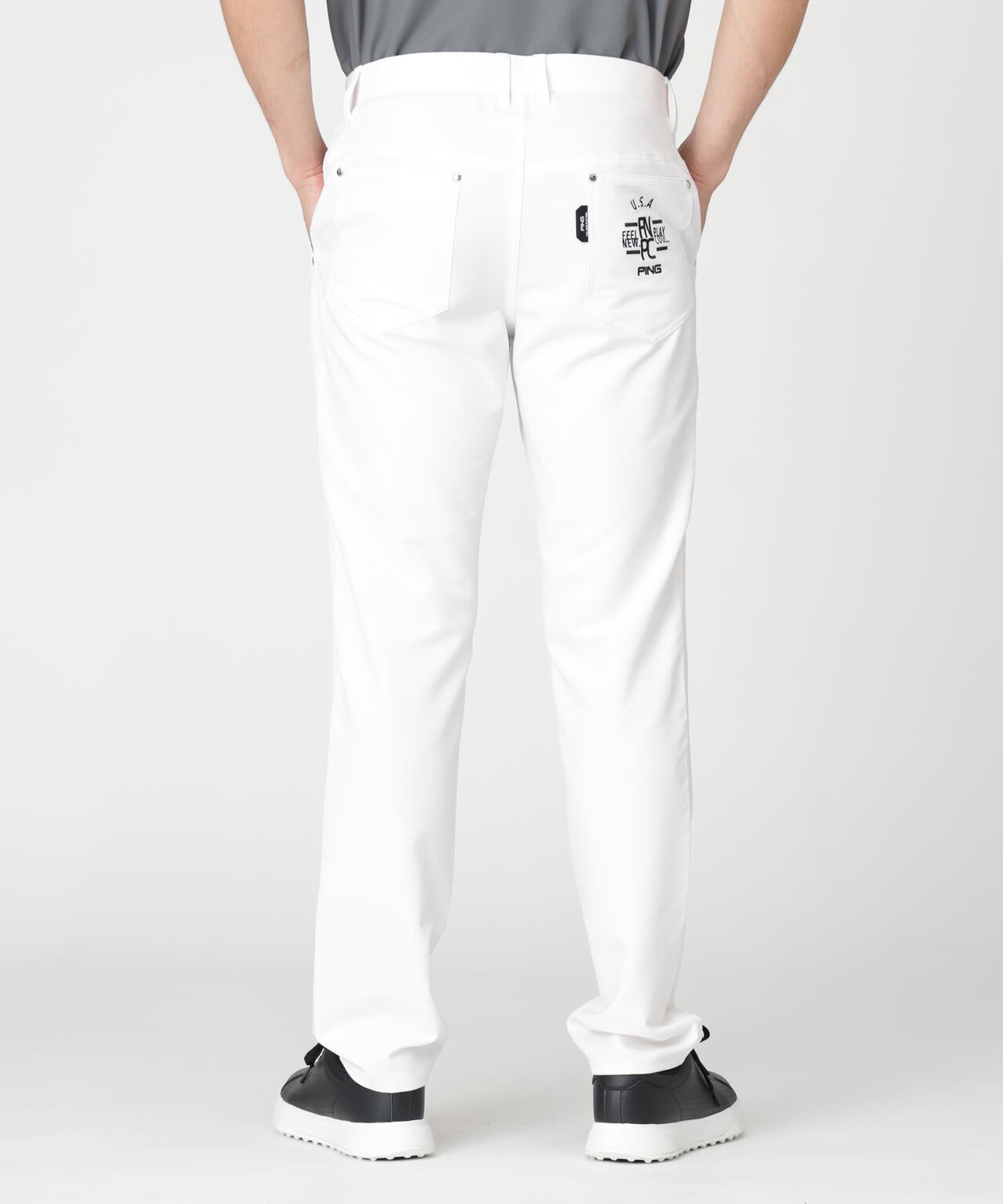 PING APPAREL】全方向ストレッチ裏グリッドナイロン5ポケットパンツ
