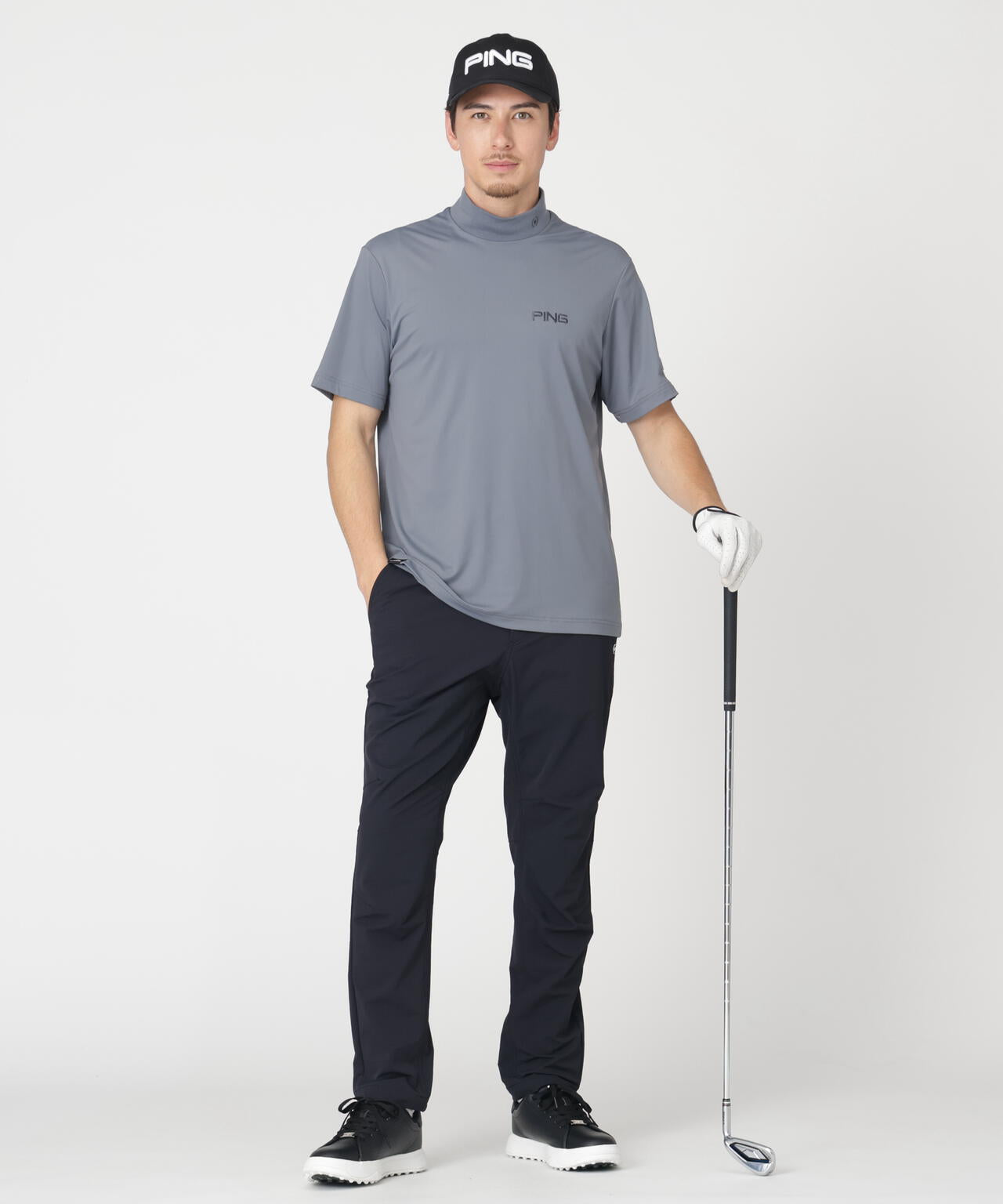 PING APPAREL】全方向ストレッチ布帛高機能テーパードパンツ (MENS