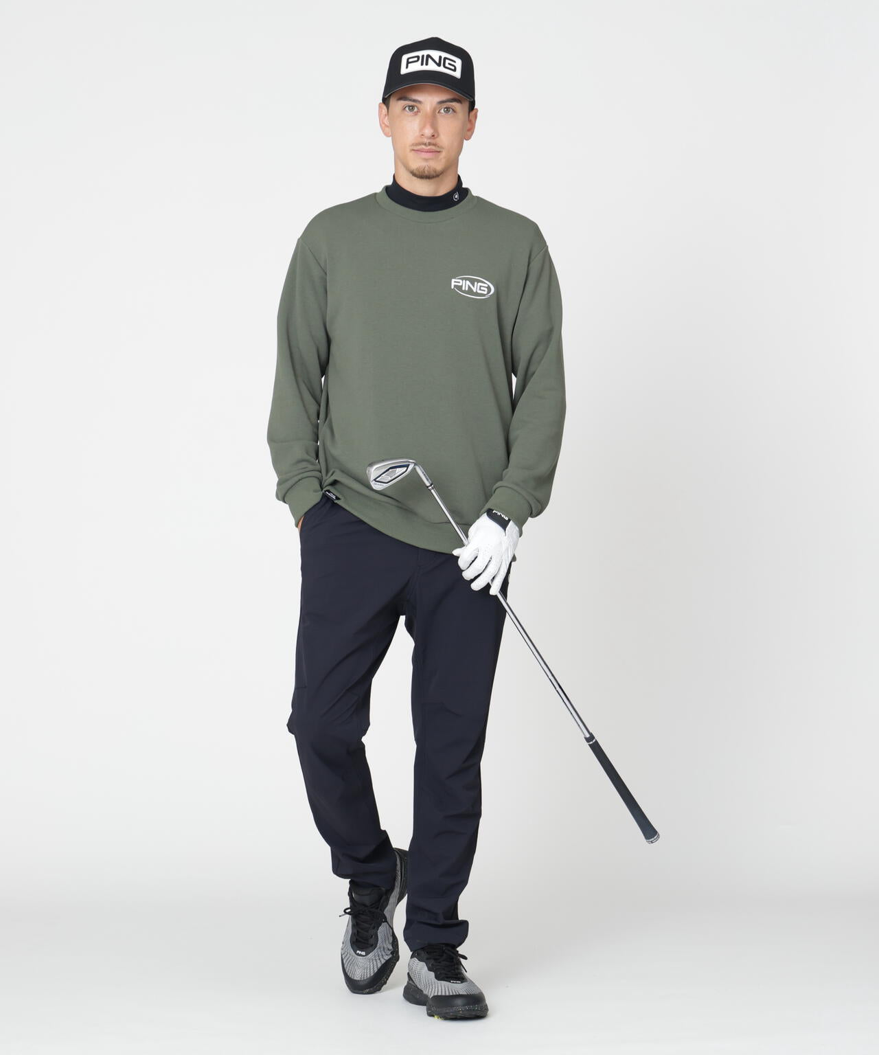 PING APPAREL】全方向ストレッチ布帛高機能テーパードパンツ (MENS
