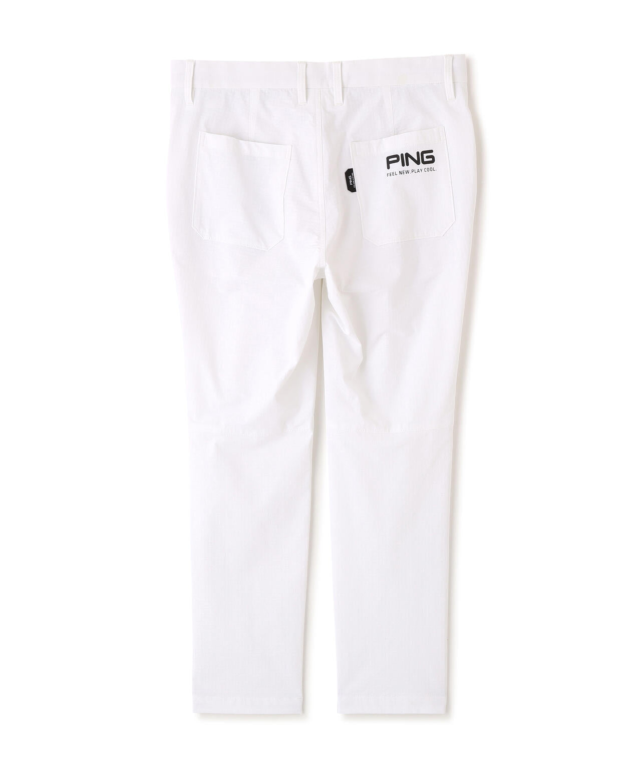 新品未使用！PING ロゴプリント メンズパンツL ストレッチロングパンツ PING APPAREL】全方向ストレッチ布帛高機能テーパードパンツ (MENS