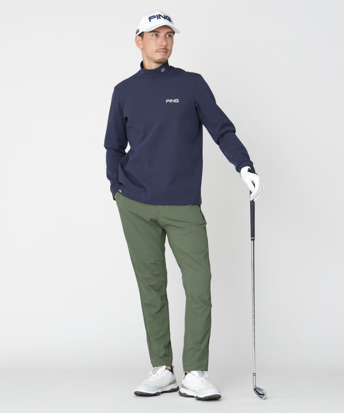 【PING APPAREL】全方向ストレッチ布帛高機能テーパードパンツ (MENS)
