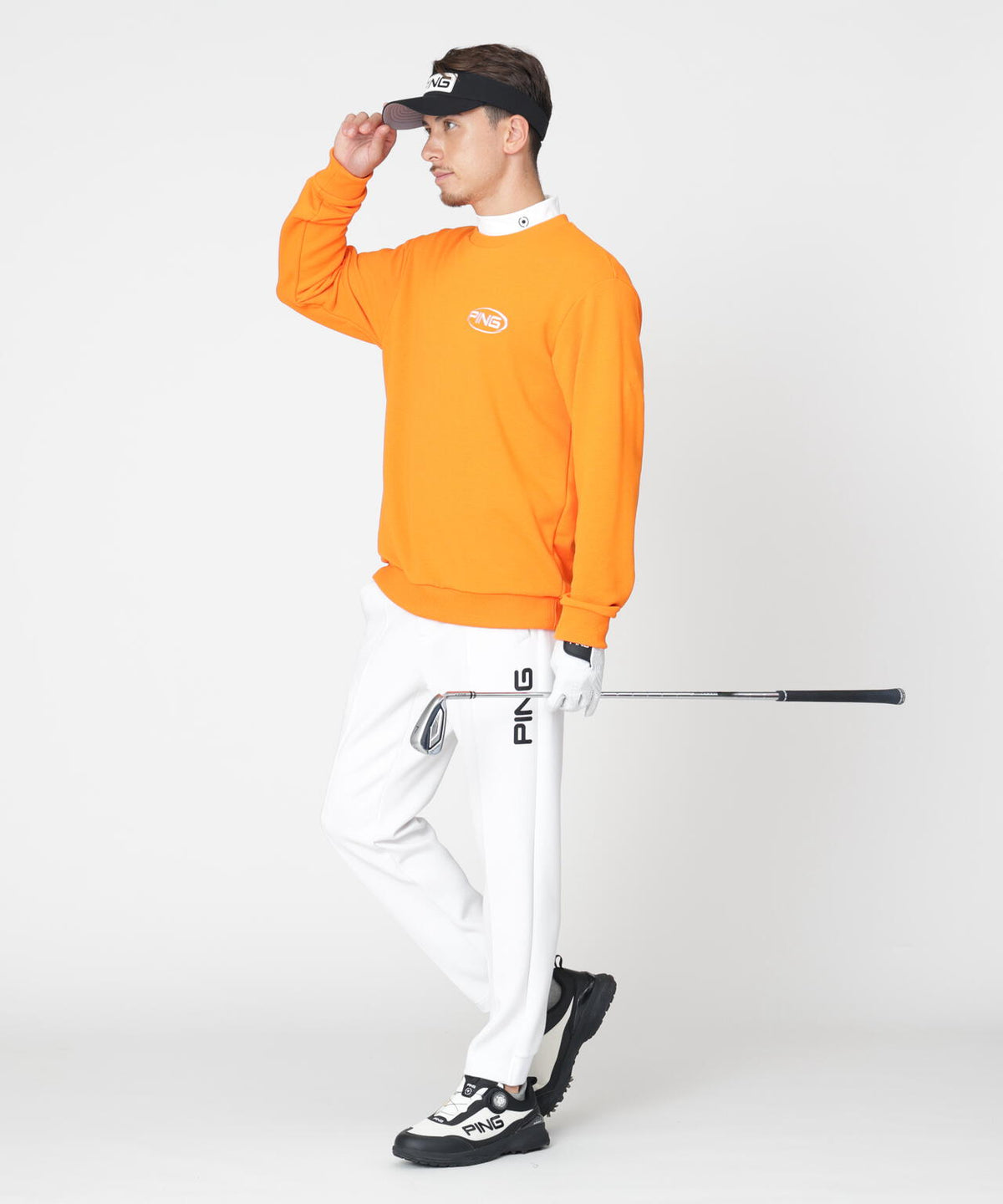 【PING APPAREL】全方向ストレッチダンボールニットテーパードパンツ (MENS)