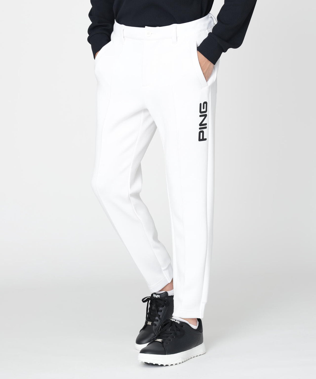 【PING APPAREL】全方向ストレッチダンボールニットテーパードパンツ (MENS)