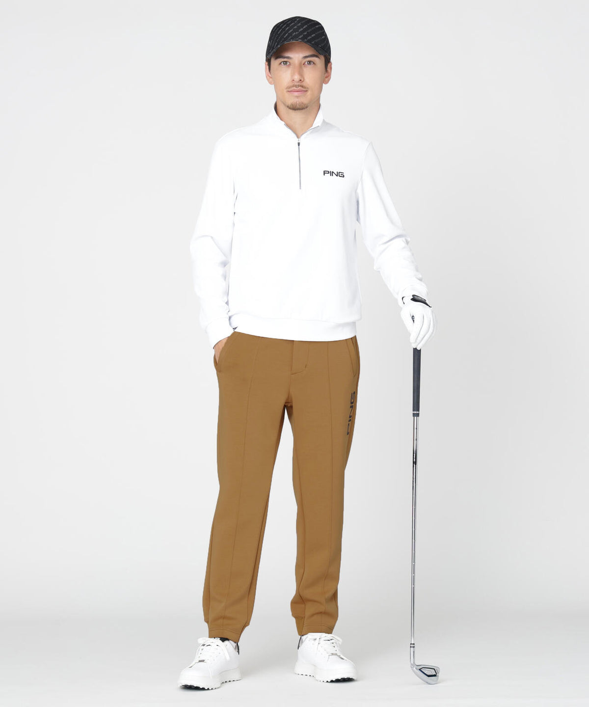 【PING APPAREL】全方向ストレッチダンボールニットテーパードパンツ (MENS)