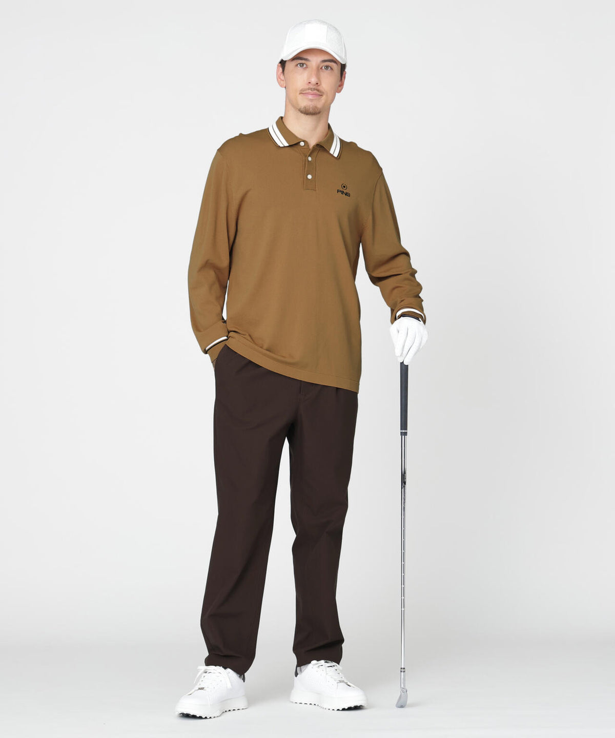 【PING APPAREL】全方向ストレッチ チノテーパードパンツ (MENS)