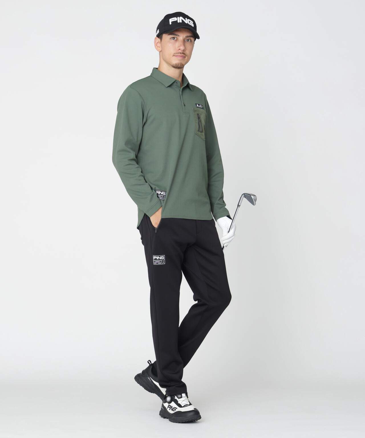 PING APPAREL] ダンボールニットテーパードパンツ ＜GOLD＞ (MENS