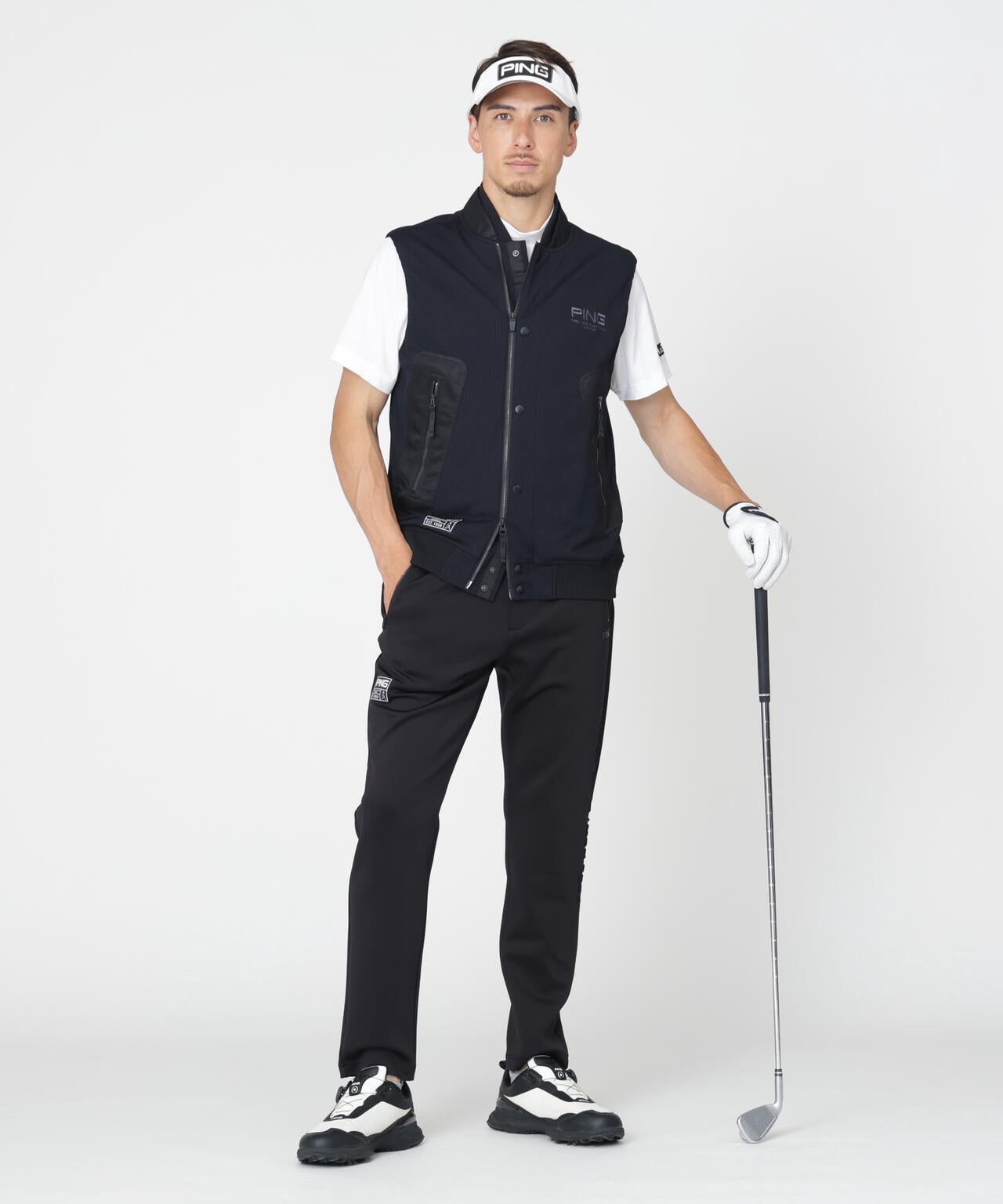 PING APPAREL] ダンボールニットテーパードパンツ ＜GOLD＞ (MENS