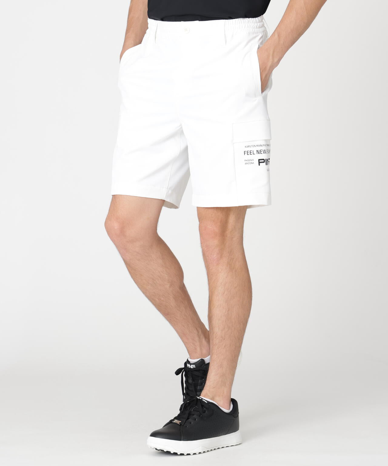【PING APPAREL】ダブルストレッチフラップショートパンツ (MENS)