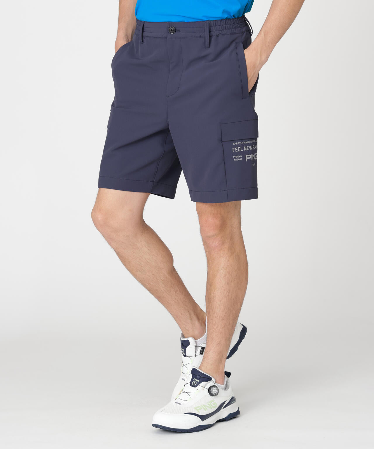 PING APPAREL】ダブルストレッチフラップショートパンツ (MENS) | PING