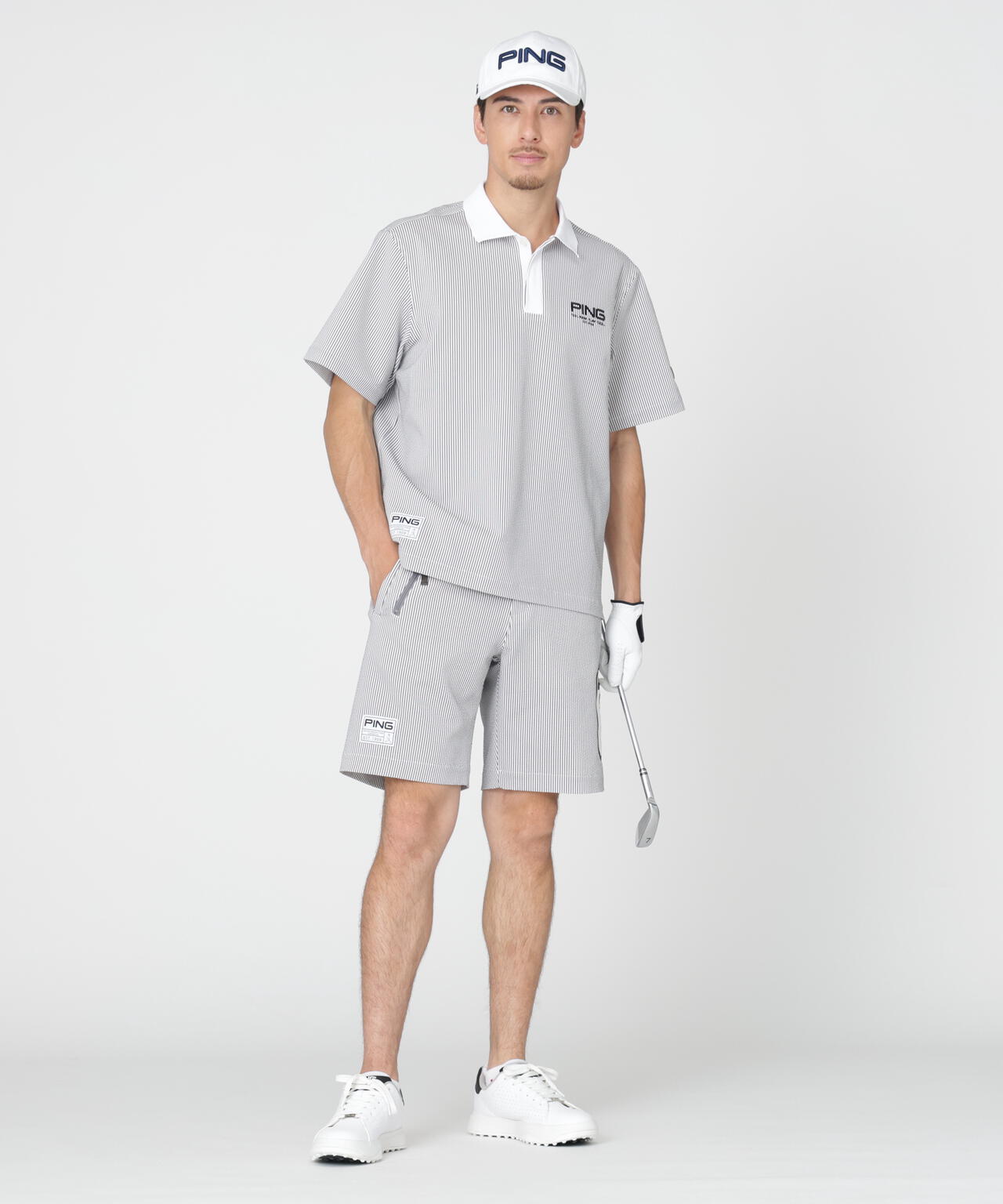 PING APPAREL】【撥水】シアサッカーショートパンツ ＜GOLD＞ (MENS