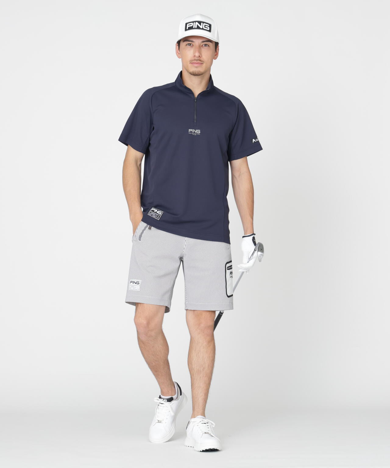 PING APPAREL】【撥水】シアサッカーショートパンツ ＜GOLD＞ (MENS