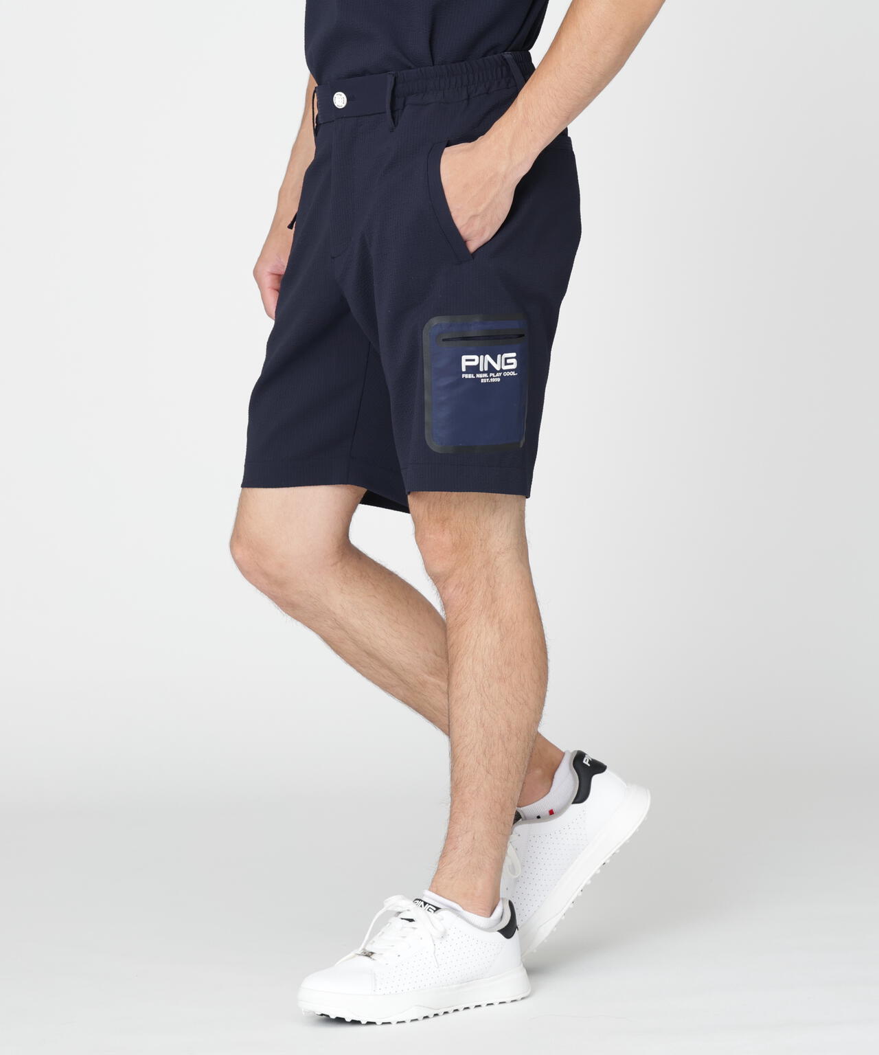 PING APPAREL】【撥水】シアサッカーショートパンツ ＜GOLD＞ (MENS